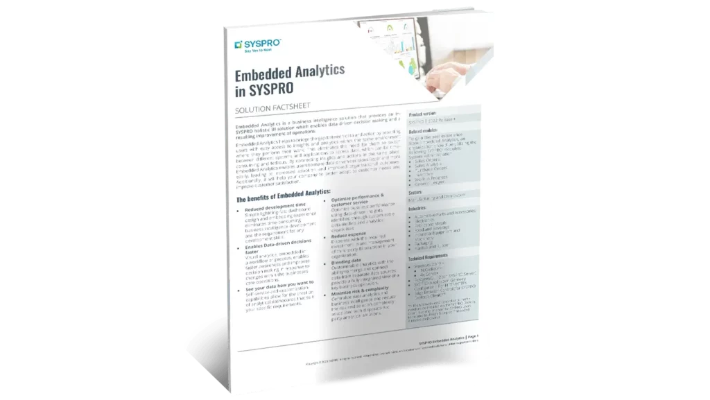 Embedded Analytics - ERP Software Systems